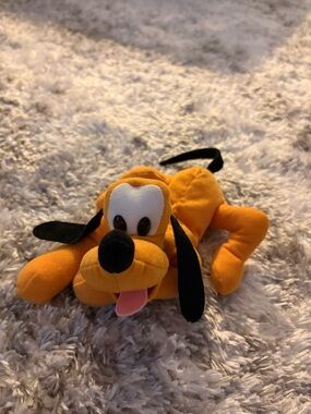 Vintage 00’s Disney Plush Pluto Dog Toy - Orange with Black Ears